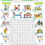 SEASONS MONTHS DAYS WORDSEARCH Anglaisfacile
