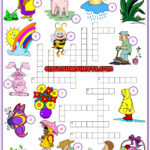 Seasons Vocabulary ESL Crossword Puzzle Worksheets