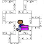 Simple Operations Math Crossword Worksheet School