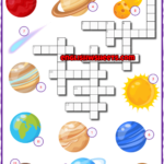 Solar System ESL Printable Crossword Puzzle Worksheet