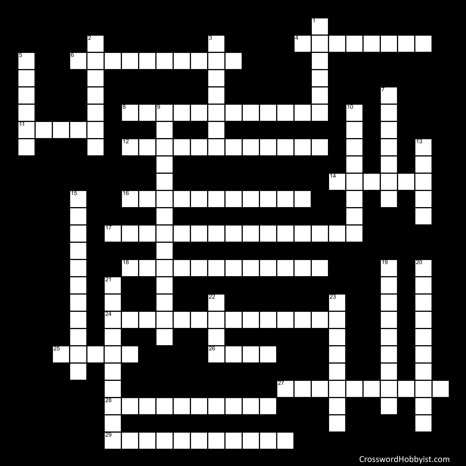 Easiest K-2 Crossword Puzzle Pdf Printable Free