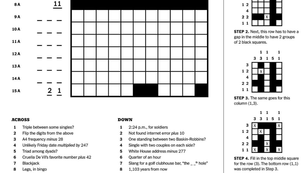 Solve A Nonogram Logic Puzzle The New York Times