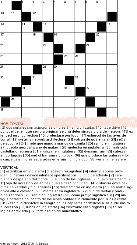 Spanish Crossword Puzzles Printable Free