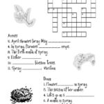 Spring Crossword Puzzle Worksheet Spring Worksheet