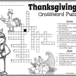 Thanksgiving Crossword Puzzle Thanksgiving Crossword