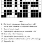 THE WATERMELON CROSSWORD PUZZLE What About Watermelon