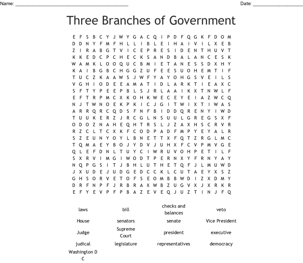 U S Government Word Search Wordmint Word Search Printable