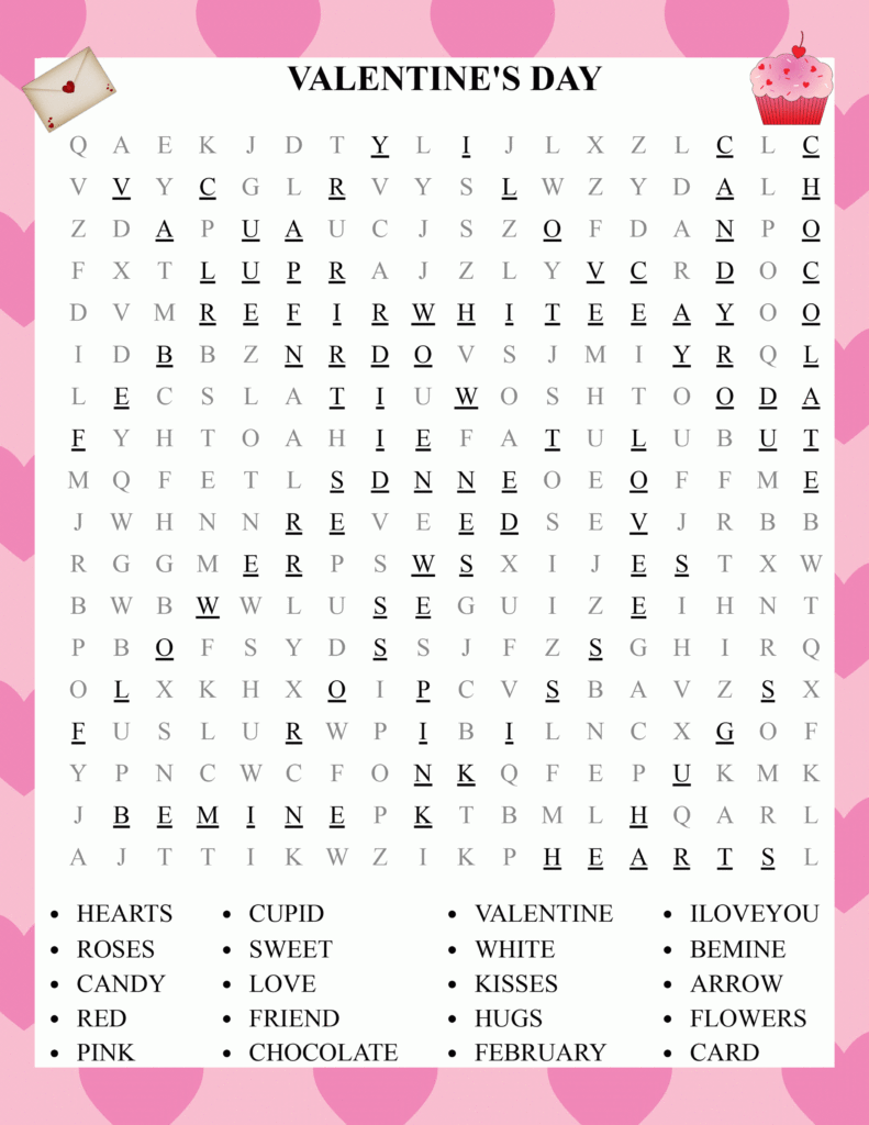 Valentine Word Puzzles For Kids Free Printables
