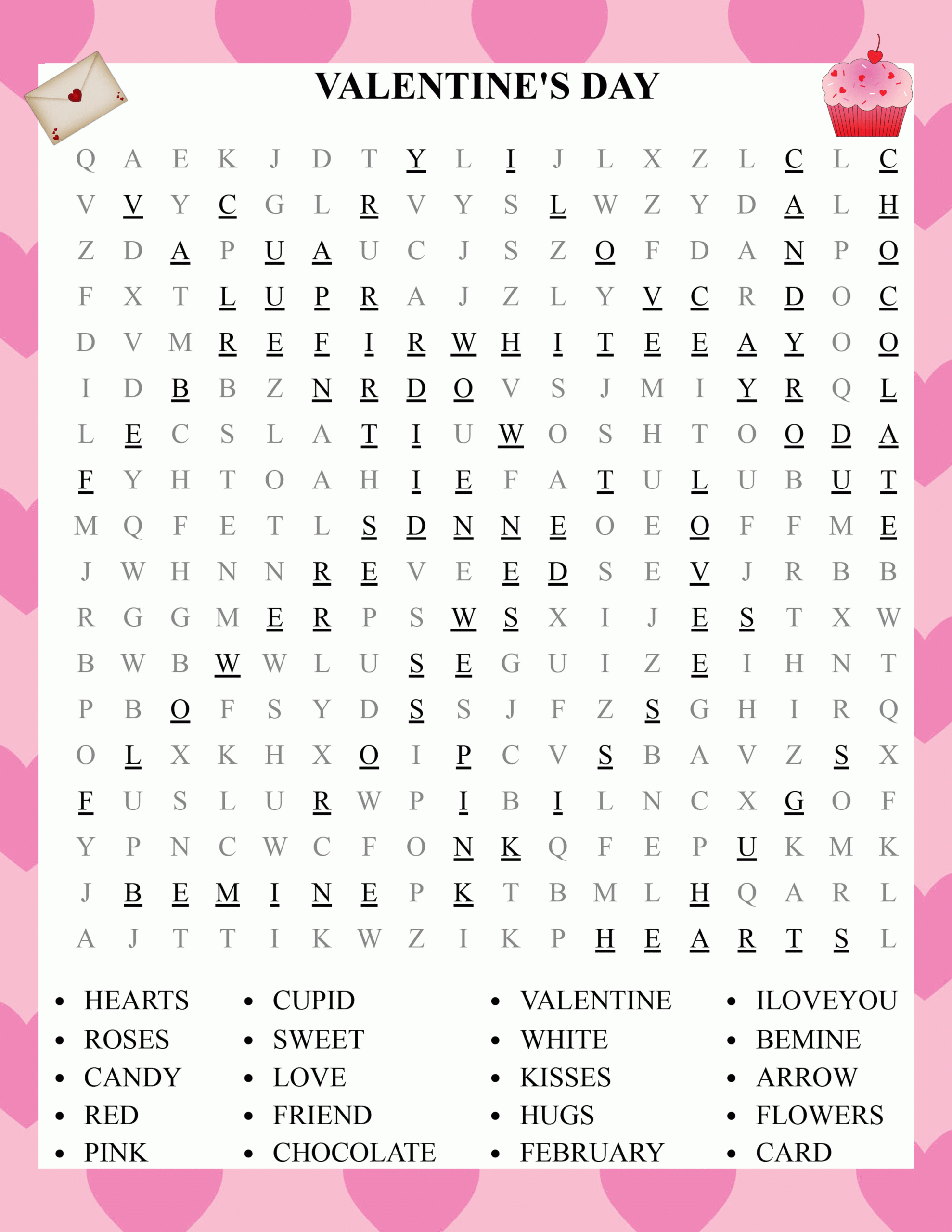 Free Printable Valentine's Day Crossword Puzzle