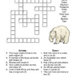 Very Easy Crossword Puzzles Animal Coloring Sheets