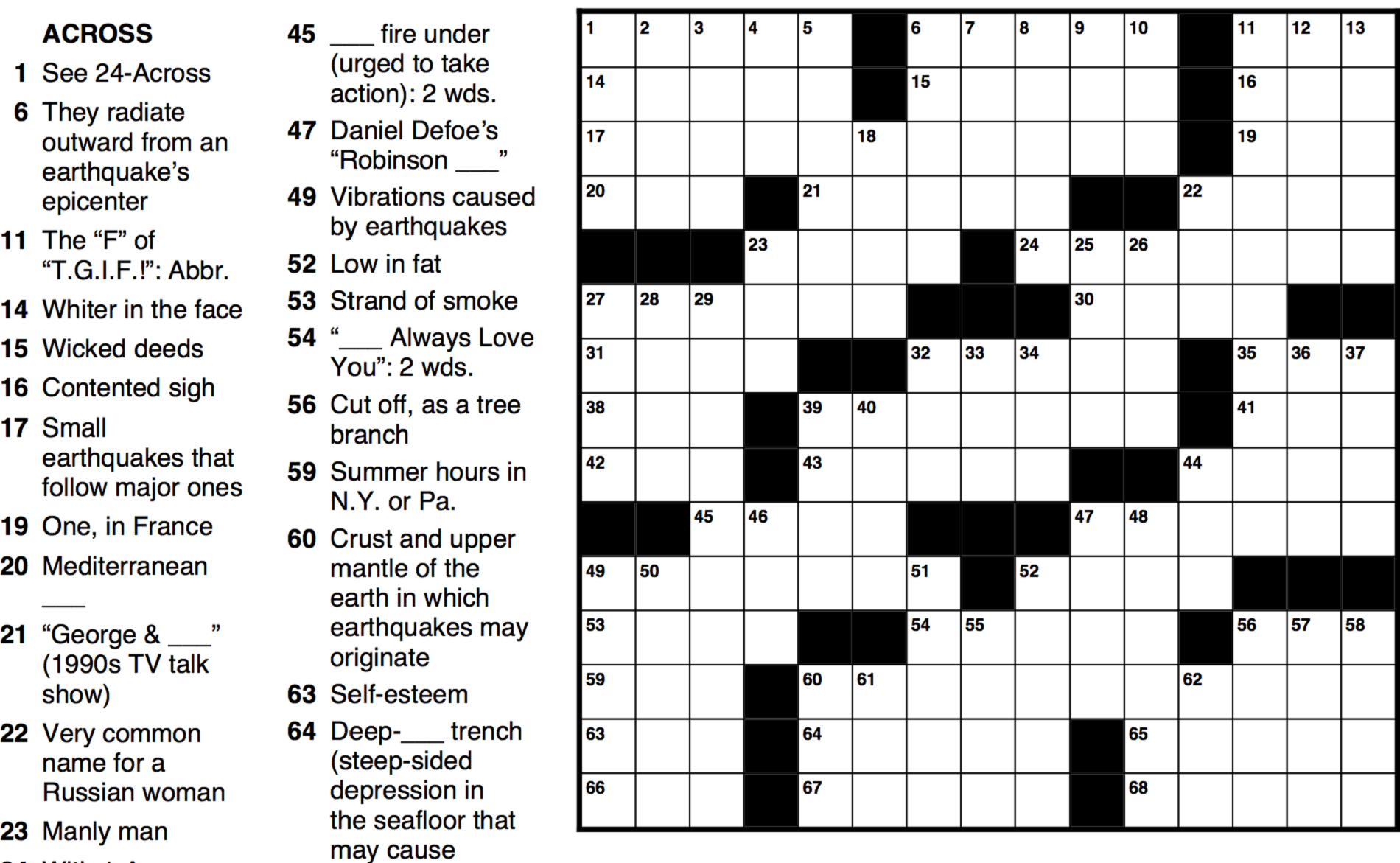 Printable Wednesday New York Times Crossword Puzzles