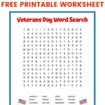 Veterans Day Word Search Veterans Day Activities Free