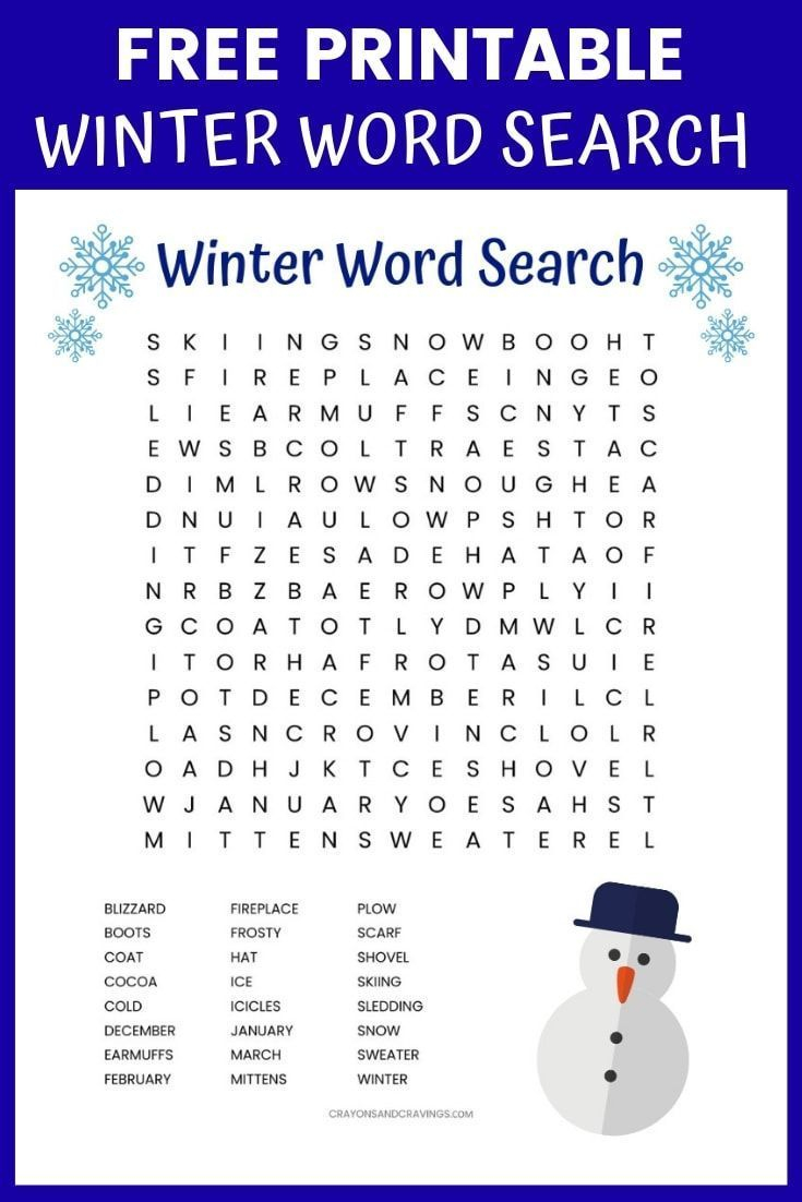 Printable Crossword Puzzles For Kid