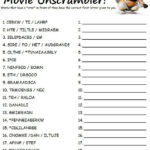 Word Scramble Worksheets Movie Words Worksheets School