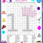 Word Search By Birthday Activity Shelter
