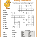 Baby Animals Crossword Crossword Word Puzzles For Kids