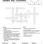 Canada Day Crossword Free Printable