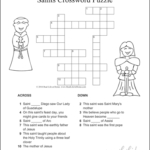 Catholic Saints Crossword Puzzle Free Printables Three