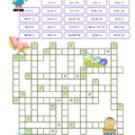 Crossword Puzzle Numbers English ESL Worksheets For