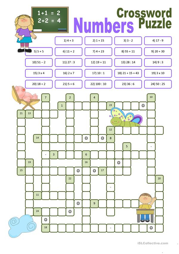 Free Printable Crossword Puzzle Number One