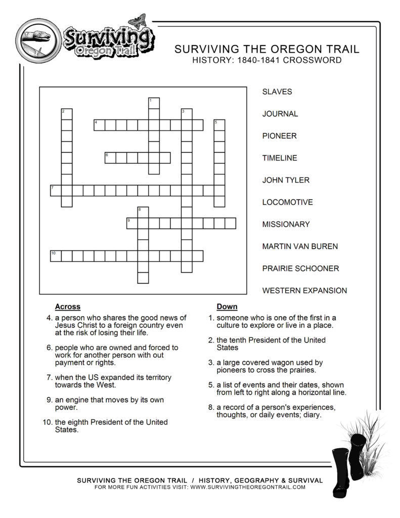 Crossword Puzzles Printable 6Th Grade Printable