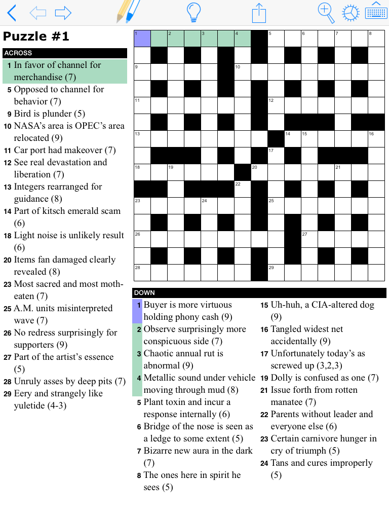 Printable Crossword Puzzles By Wayne Williams
