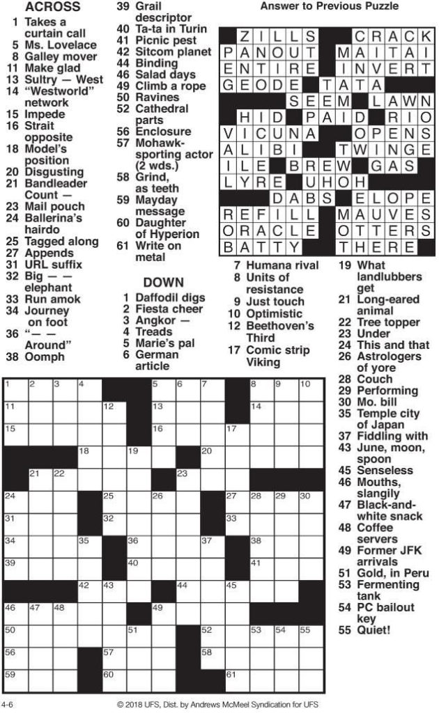 Download Friday S Crossword Puzzles Here News Watch