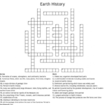 Earth History Crossword Wordmint Printable History