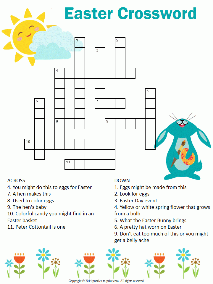 Large Printable Easter Crossword Puzzles