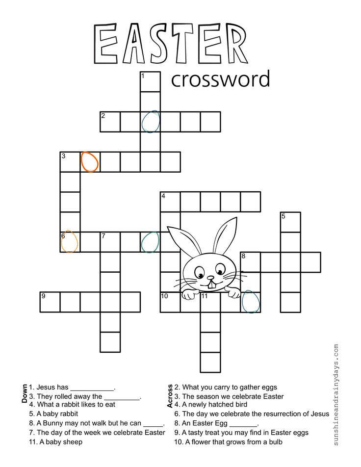 Printable Easy Crossword Puzzles Easter