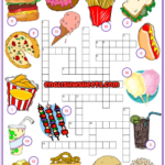 Fast Food Crossword Puzzle ESL Printable Worksheet