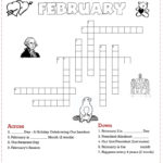 February Crossword Puzzle Printables For Kids Free