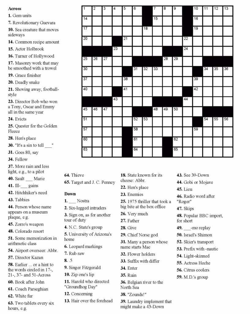 Free Crossword Puzzle Maker Printable Free Printable A To Z