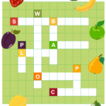 Fruits Crossword For Children Free Printable Puzzle Games