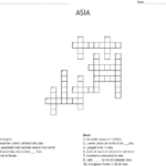 Geography Of Asia Crossword WordMint