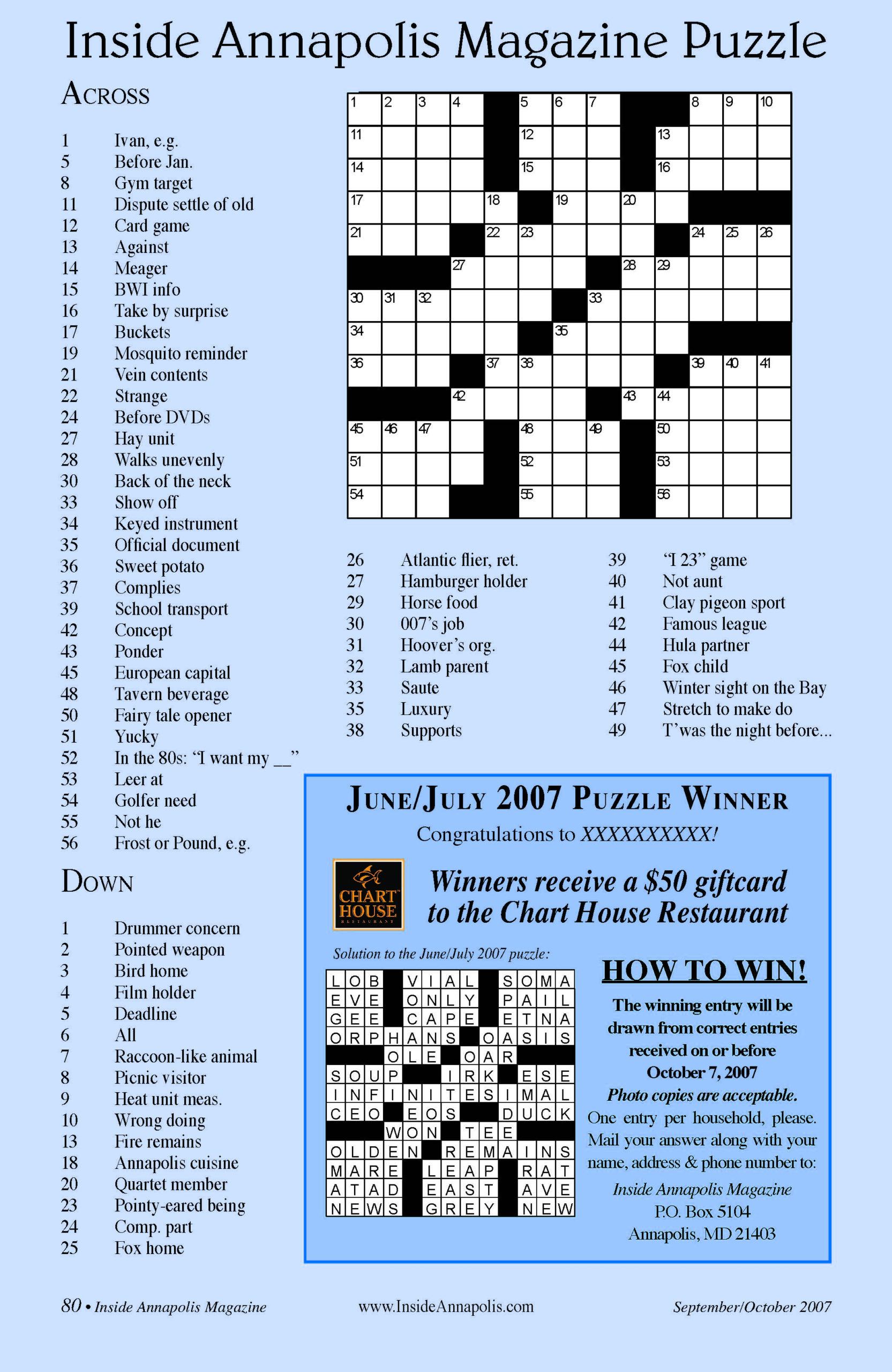 Printable Large Print Crossword Puzzles Visually Impaired