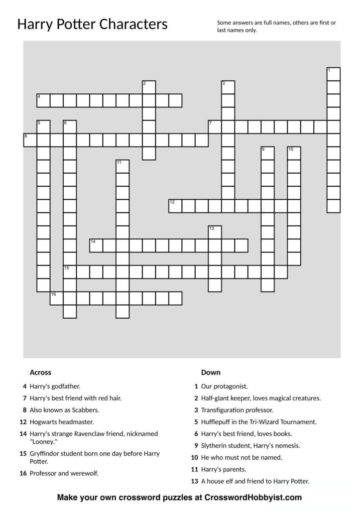 Make Your Own Crossword Puzzle Free Printable Free