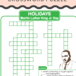 Martin Luther King Jr Crossword Puzzle Worksheet