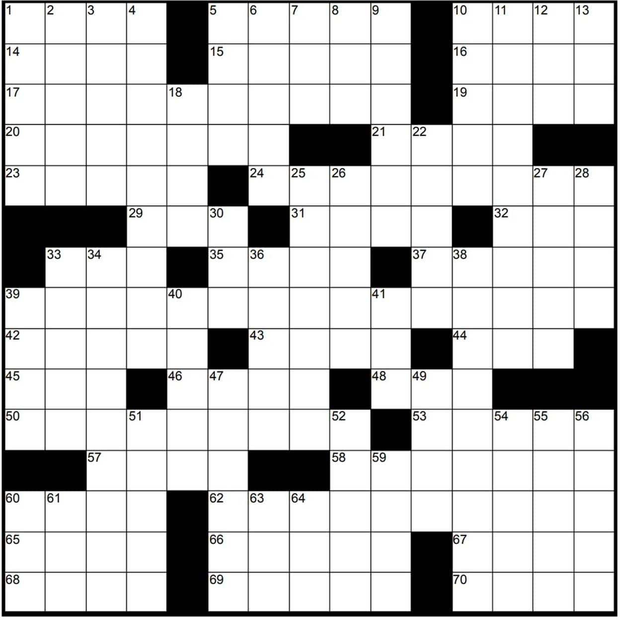 Printable Washington Post Sunday Crossword Puzzles