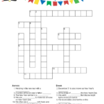 New Years Crossword Puzzle New Years Puzzles Word Search