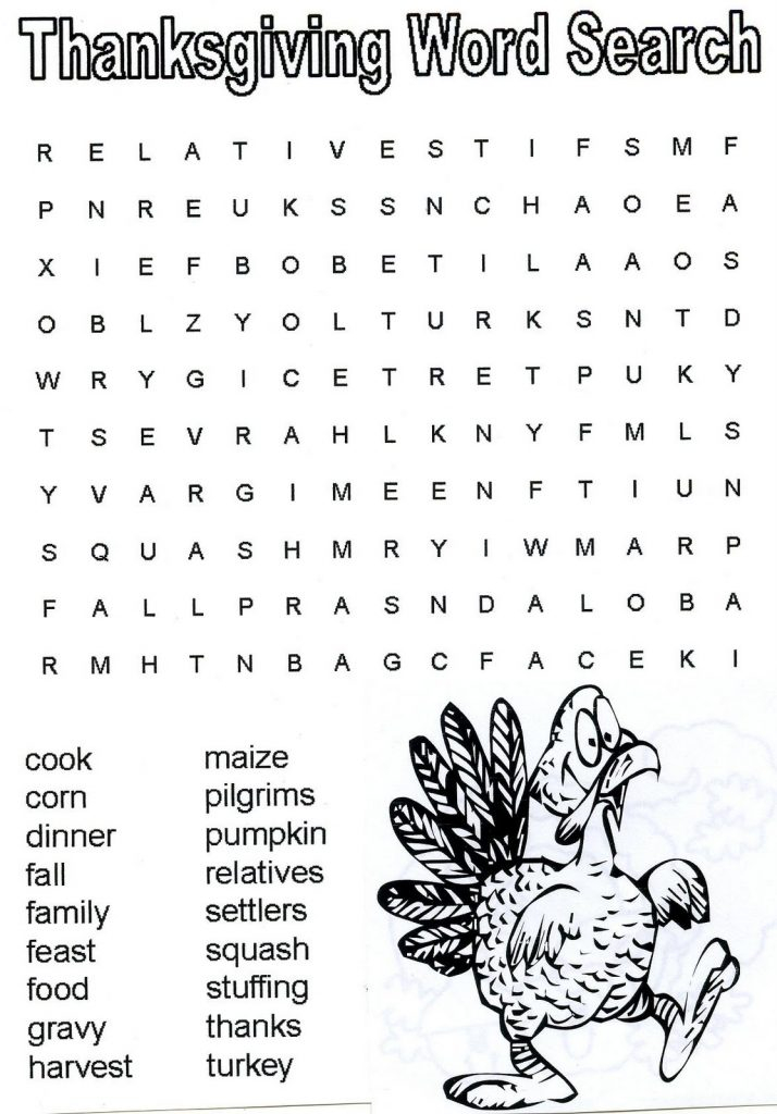 Hard Thanksgiving Crossword Puzzles Printable