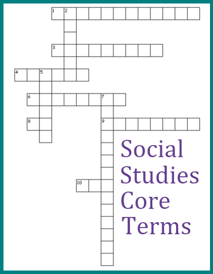 Social Studies Core Terms Crossword Puzzle 2