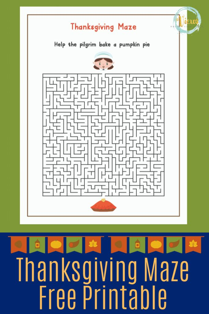 Thanksgiving Printable Games I Spy Maze Crossword