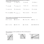 Writing Linear Equations Worksheet Answer Worksheet